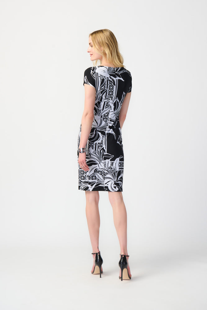 Joseph Ribkoff Spring  2024 -241284-Dress-Vanilla/Black - The Coach Pyramids