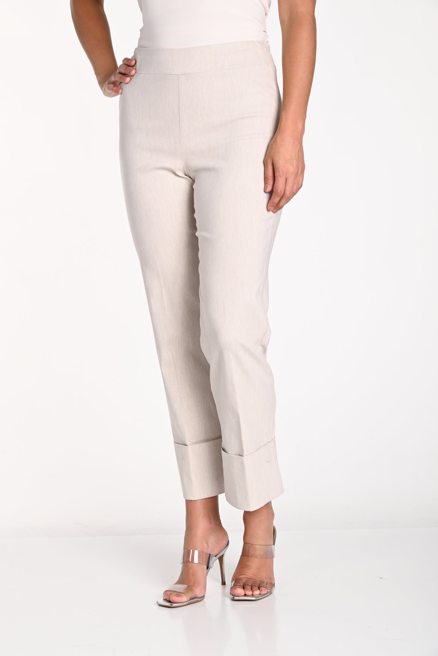 Frank Lyman Spring/Summer 2024- 241288-Woven Pant- Oatmeal - The Coach Pyramids