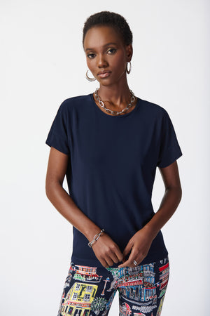 Joseph Ribkoff Spring  2024 -241297-Top-Midnight Blue - The Coach Pyramids