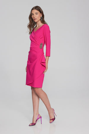 Joseph Ribkoff Spring  2024 -241705-Dress-Shocking Pink - The Coach Pyramids