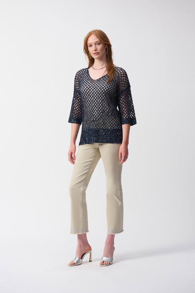 Joseph Ribkoff Fall 2025-241922S25-2166-Top-Midnight Blue - The Coach Pyramids