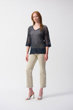 Joseph Ribkoff Fall 2025-241922S25-2166-Top-Midnight Blue - The Coach Pyramids
