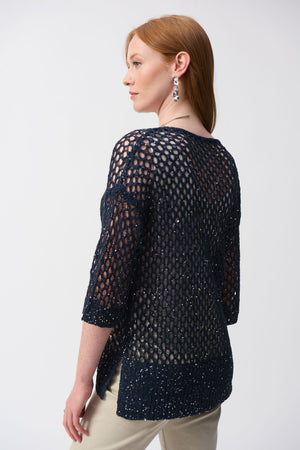 Joseph Ribkoff Fall 2025-241922S25-2166-Top-Midnight Blue - The Coach Pyramids