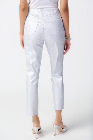 Joseph Ribkoff Spring  2024 -241932-Pant-White/Silver - The Coach Pyramids