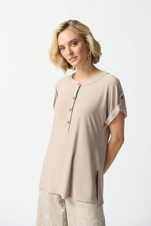 Joseph Ribkoff Summer 2024 -242125-Tunic-Vanilla - The Coach Pyramids