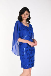 Frank Lyman Spring/Summer 2024-242125-Woven Dress- Royal - The Coach Pyramids