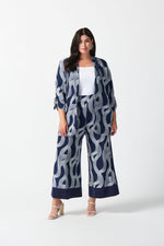 Joseph Ribkoff Summer 2024 -242144-Pant-Midnight Blue/Vanilla - The Coach Pyramids