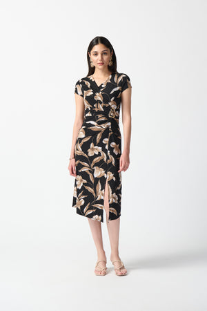 Joseph Ribkoff Summer 2024 -242190-Dress-Black/Multi - The Coach Pyramids