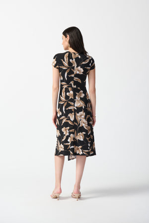 Joseph Ribkoff Summer 2024 -242190-Dress-Black/Multi - The Coach Pyramids