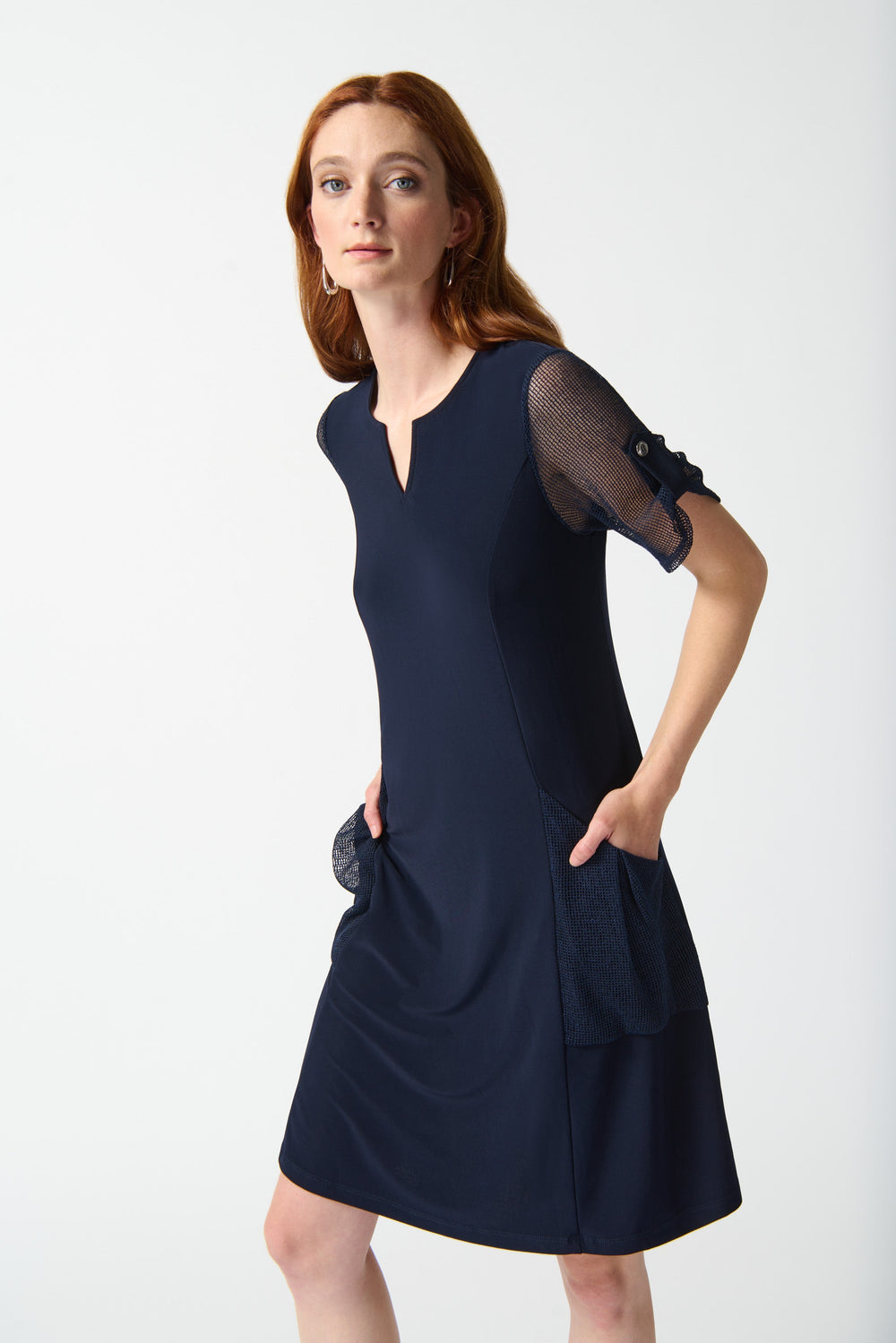 Joseph Ribkoff Summer 2024 -242218-Dress-Midnight Blue - The Coach Pyramids
