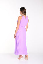 Frank Lyman Spring/Summer 2024-242323U-Woven Dress- Lilac - The Coach Pyramids