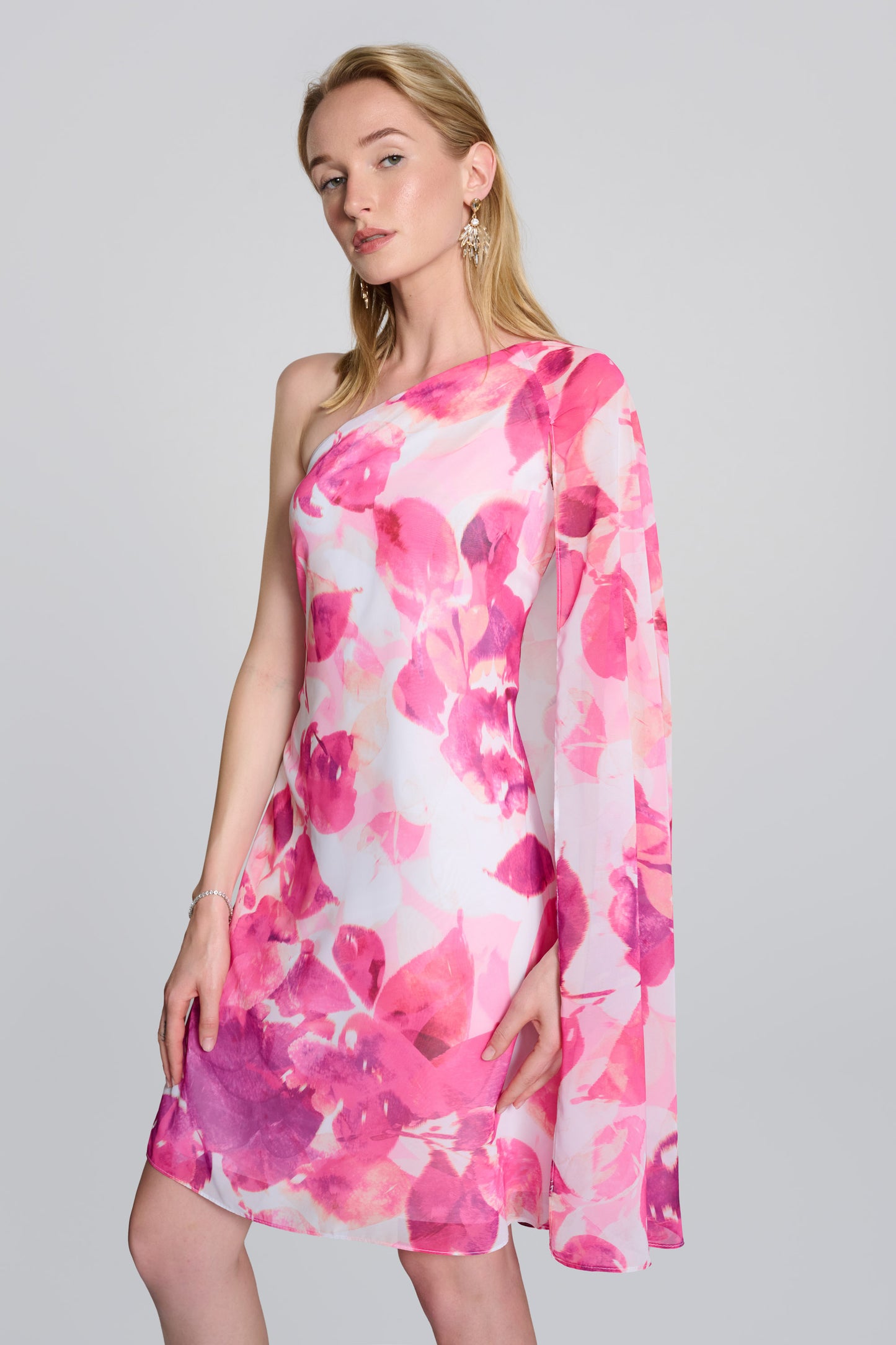 Joseph Ribkoff Summer 2024 -242716-Dress-Vanilla/Multi - The Coach Pyramids