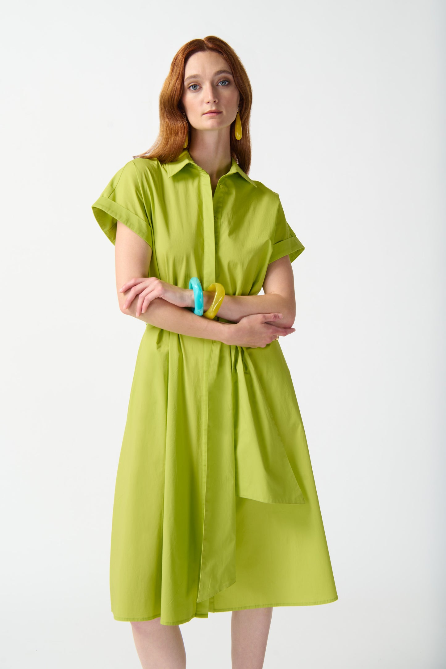 Joseph Ribkoff Summer 2024 -242914-Dress-Key Lime - The Coach Pyramids