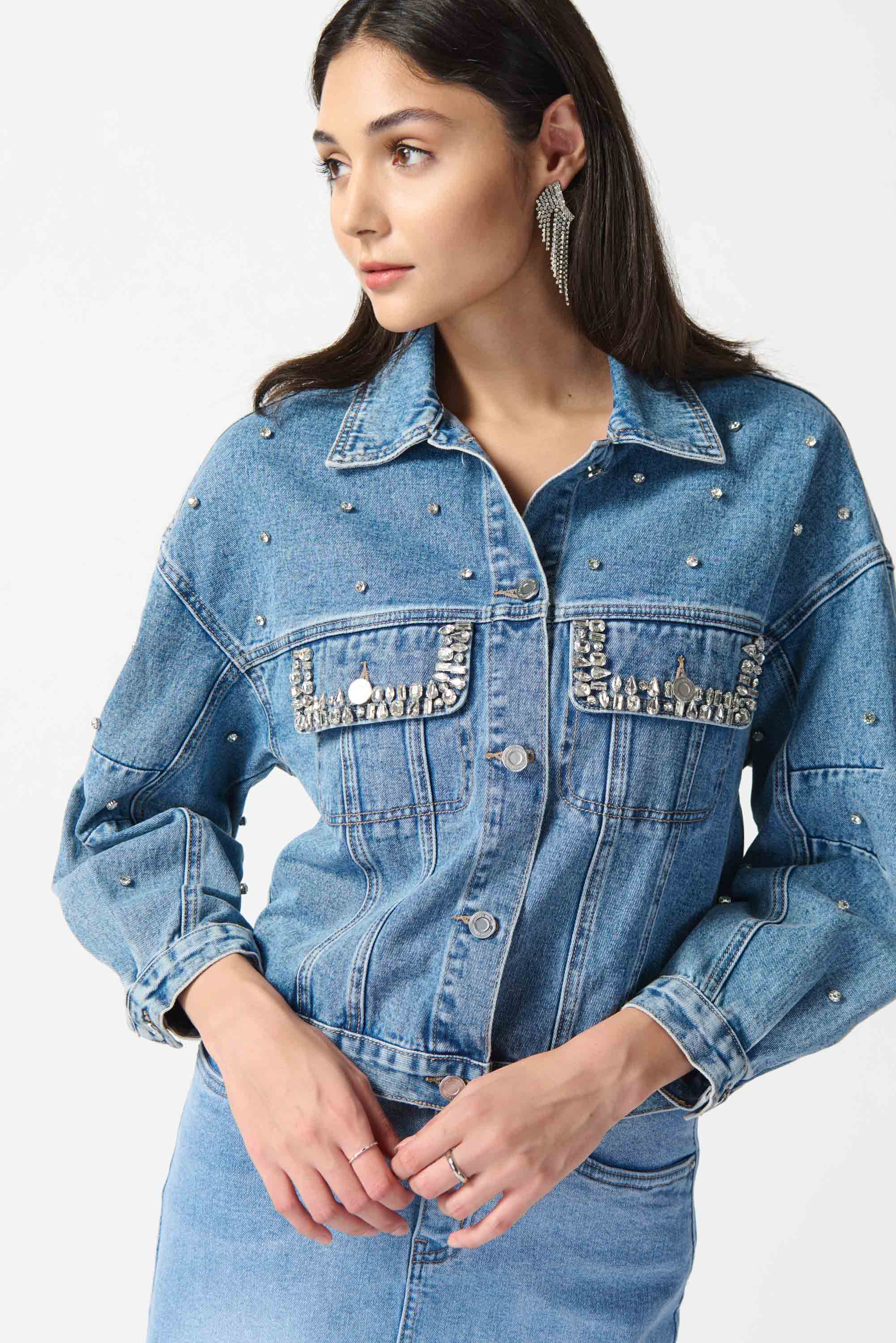 Joseph ribkoff sale denim jacket