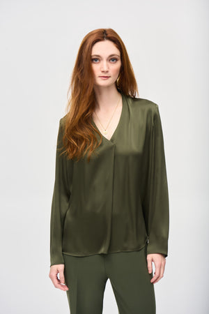 Joseph Ribkoff Fall  2024 -243057-Top-Wasabi - The Coach Pyramids