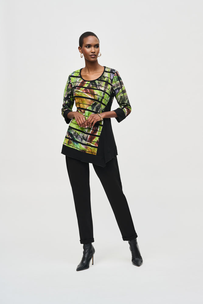 Joseph Ribkoff Fall  2024 -243189-Tunic-Black/Multi - The Coach Pyramids