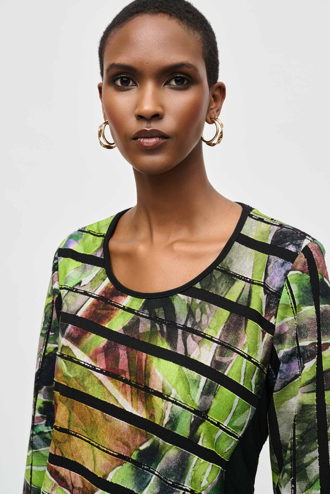 Joseph Ribkoff Fall  2024 -243189-Tunic-Black/Multi - The Coach Pyramids