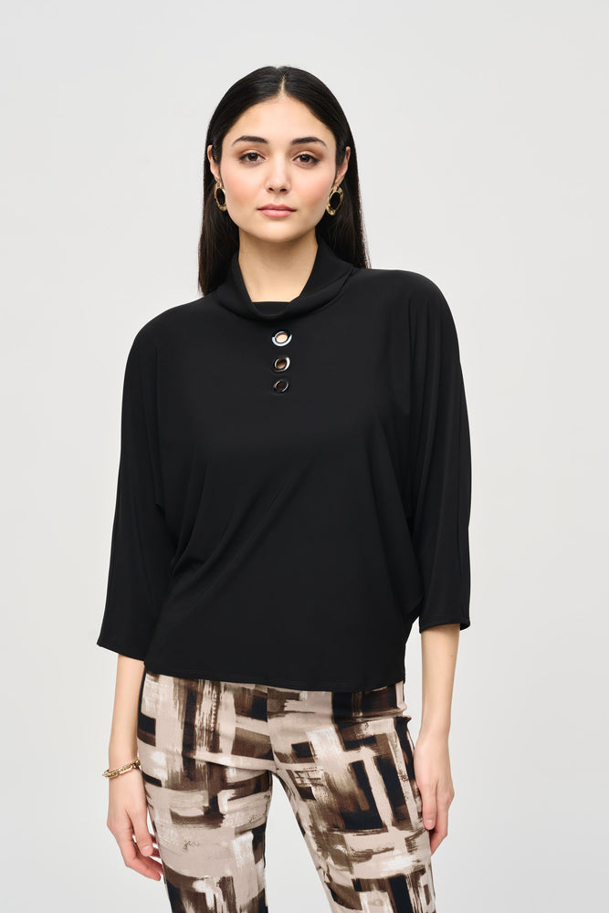 Joseph Ribkoff Fall  2024 -243159-Top- Black - The Coach Pyramids