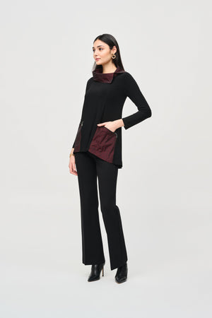 Joseph Ribkoff Fall  2024 -243195-Tunic- Black/Red - The Coach Pyramids