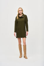 Joseph Ribkoff Fall  2024 -243207-Dress-Olive/Black - The Coach Pyramids