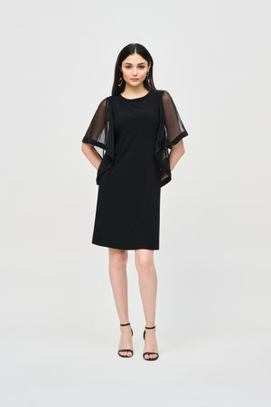 Joseph Ribkoff Fall  2024 -243272-Tunic Dress-Black - The Coach Pyramids