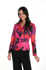 Frank Lyman Fall 2024-243288-Knit Top-Fuchsia/Purple - The Coach Pyramids