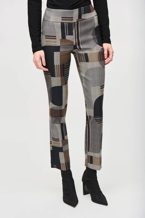 Joseph Ribkoff Fall  2024 -243299-Pant- Black/Multi - The Coach Pyramids