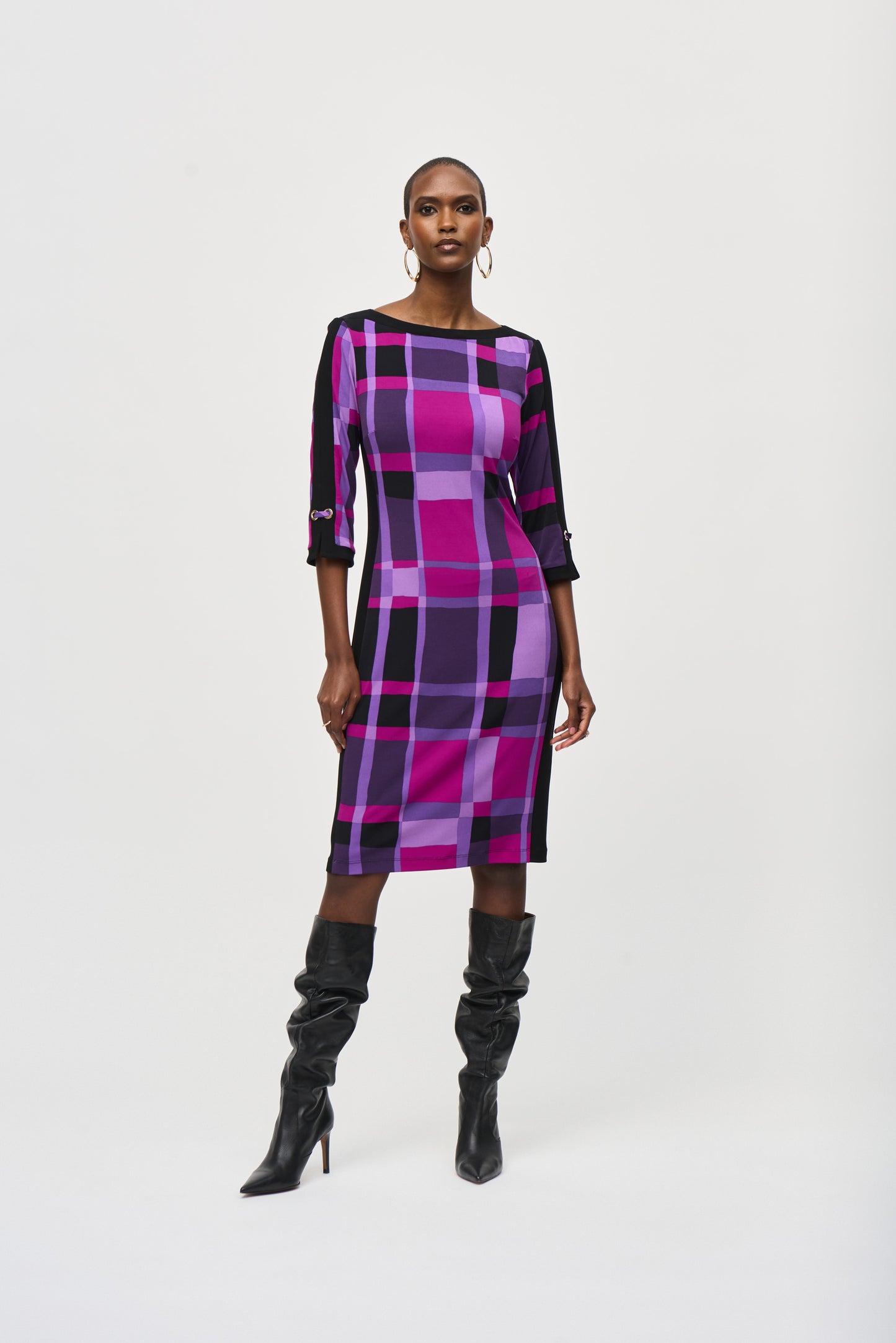 Joseph Ribkoff -243301-Dress- Purple/Black – The Coach Pyramids