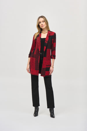 Joseph Ribkoff Fall  2024 -243309-Blazer- Black/Red - The Coach Pyramids