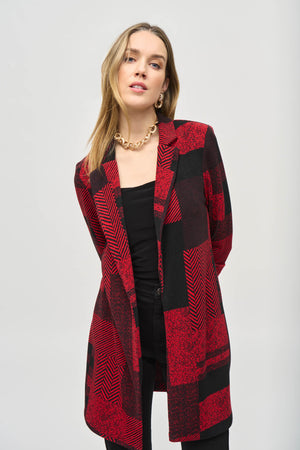 Joseph Ribkoff Fall  2024 -243309-Blazer- Black/Red - The Coach Pyramids