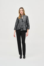 Joseph Ribkoff Fall  2024 -243327-Jacket-Black/Grey - The Coach Pyramids