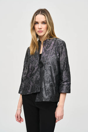 Joseph Ribkoff Fall  2024 -243327-Jacket-Black/Grey - The Coach Pyramids