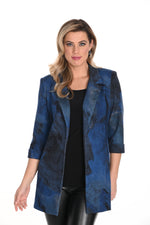 Frank Lyman Fall 2024-243386-Knit Jacket-Blue/Black