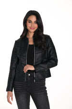 Frank Lyman Fall 2024-243419U-Polyurethane Jacket- Black - The Coach Pyramids