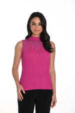 Frank Lyman Fall 2024-243462U-Knit Top-Fuchsia - The Coach Pyramids