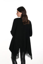 Frank Lyman Fall 2024-243536U-Knit Cardigan-Black - The Coach Pyramids