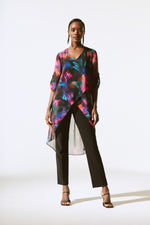 Joseph Ribkoff Fall  2024 -243768-Tunic-Black/Multi - The Coach Pyramids