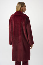 Joseph Ribkoff Fall 2025-243902F25-4433-Coat-Merlot - The Coach Pyramids