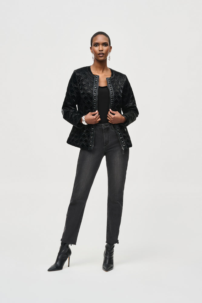 Joseph Ribkoff Fall  2024 -243920-Coat-Black - The Coach Pyramids