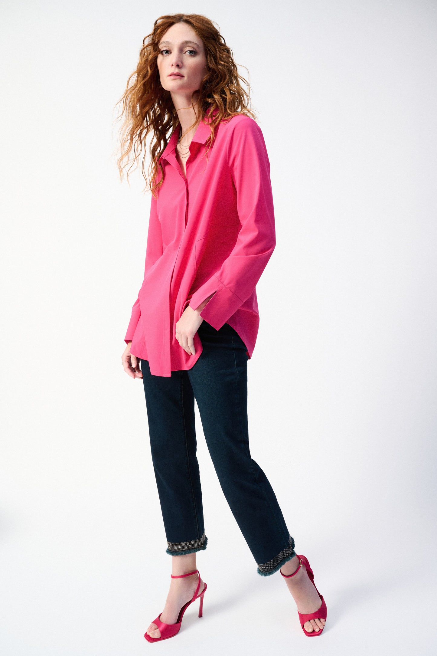 Joseph Ribkoff Spring 2025 -243958S25-4356-Blouse-Geranium - The Coach Pyramids