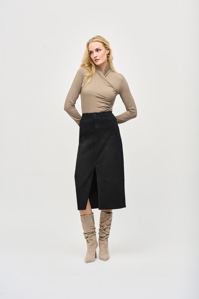 Joseph Ribkoff Fall  2024 -243963-Skirt- Black - The Coach Pyramids