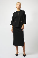 Joseph Ribkoff Fall 2025-243967F25-11-Skirt-Black - The Coach Pyramids