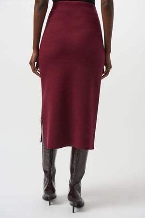 Joseph Ribkoff Fall 2025-243967F25-4433-Skirt-Merlot - The Coach Pyramids