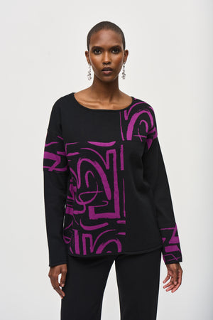 Joseph Ribkoff Fall  2024 -243971-Top-Black Empress - The Coach Pyramids