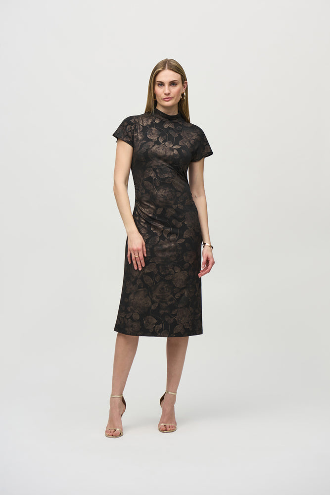 Joseph Ribkoff Winter  2024-244042-3613-Dress-Black/Bronze