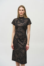 Joseph Ribkoff Winter  2024-244042-3613-Dress-Black/Bronze