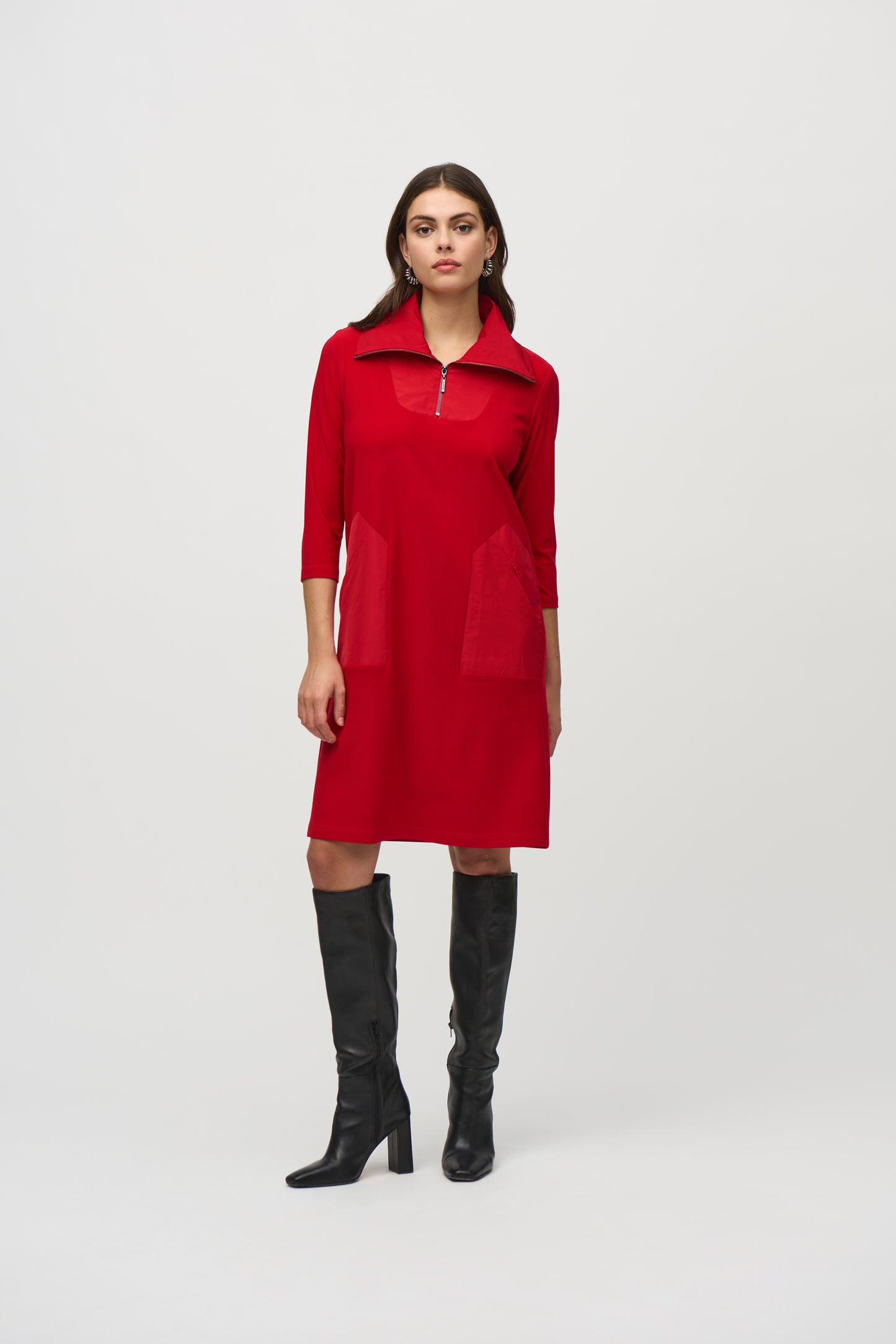 Joseph Ribkoff Winter  2024 -244045-3229-Dress-Lipstick Red - The Coach Pyramids