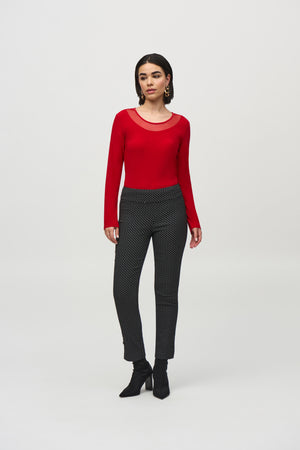 Joseph Ribkoff Winter  2024 -244066-3229-Top-Lipstick Red