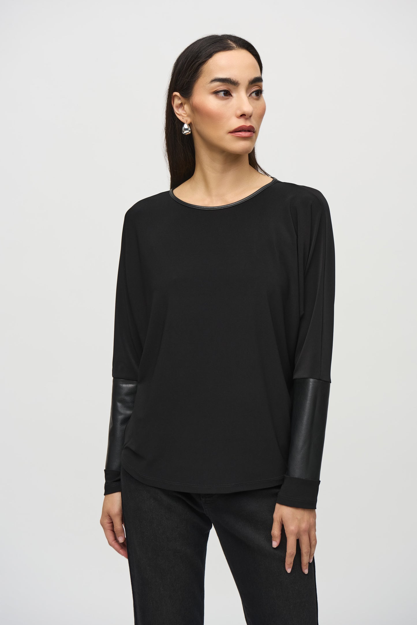 Joseph Ribkoff Winter  2024-244076-278-Top-Black/Black - The Coach Pyramids