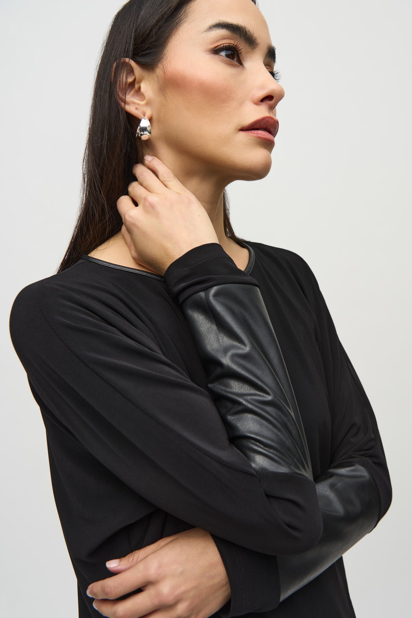 Joseph Ribkoff Winter  2024-244076-278-Top-Black/Black - The Coach Pyramids